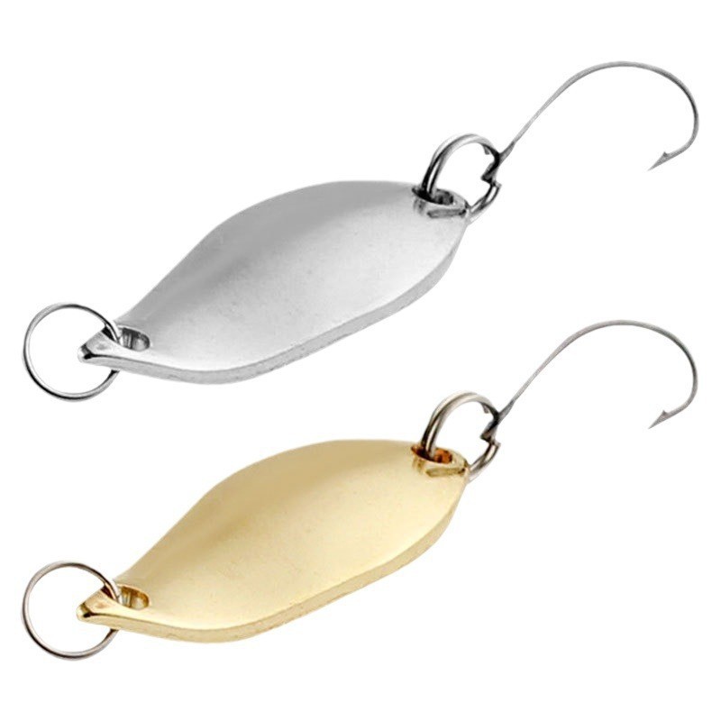 Metal Single Hook Lure 2.5/3.5/5g Fishing Bait Iron Spoon-Shaped Spinner for Saltwater Fish Zander Salmon Swim Baits Bait – Metal Lure – view 1