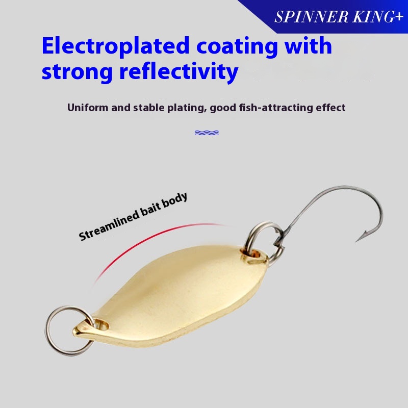 Metal Single Hook Lure 2.5/3.5/5g Fishing Bait Iron Spoon-Shaped Spinner for Saltwater Fish Zander Salmon Swim Baits Bait – Metal Lure – view 4