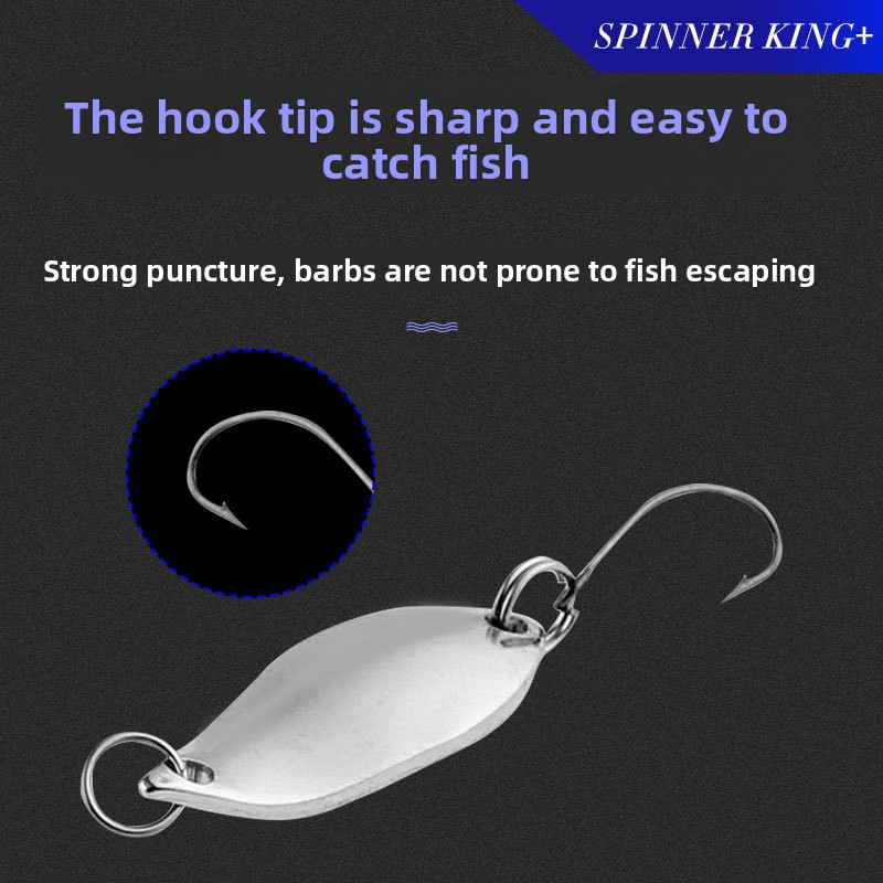Metal Single Hook Lure 2.5/3.5/5g Fishing Bait Iron Spoon-Shaped Spinner for Saltwater Fish Zander Salmon Swim Baits Bait – Metal Lure – view 3