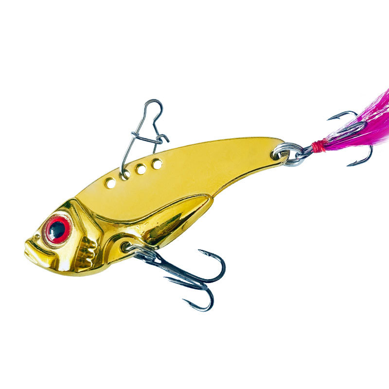 Long-Range 7G/12G Treble Hook Bass Fish Bait Full Swim Layer Vib Hair Bionic Sequin Bait Freshwater Seawater Bionic Bait Metal – Metal Jig – view 1