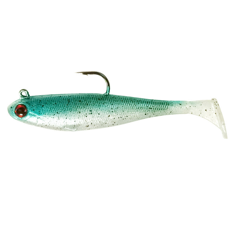 Cheery New Arrival Cheery 9cm 12g T-Tail Soft PVC Swimming Bait with Hook for Marlin Fishing – Worms & Grubs – view 5