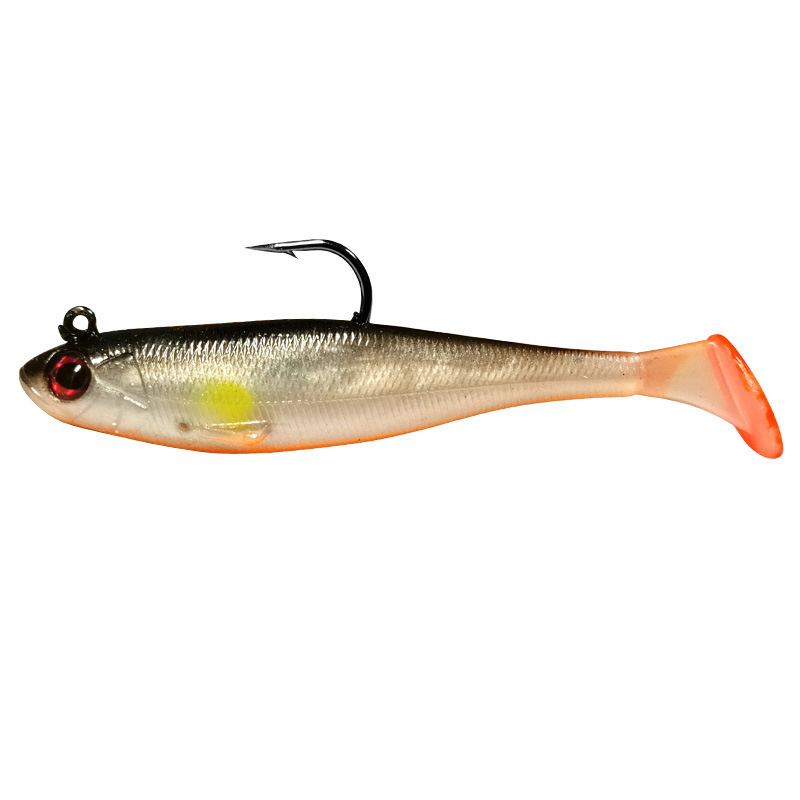 Cheery New Arrival Cheery 9cm 12g T-Tail Soft PVC Swimming Bait with Hook for Marlin Fishing – Worms & Grubs – view 2