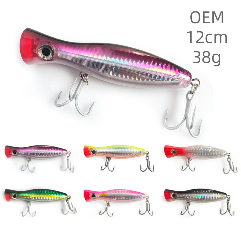 Exquisite Packaging 12cm 44g Polished Inner Bait Body Cheery Wave Laser Gold Plating Manufactured Wholesale Catfish – Popper – view 1