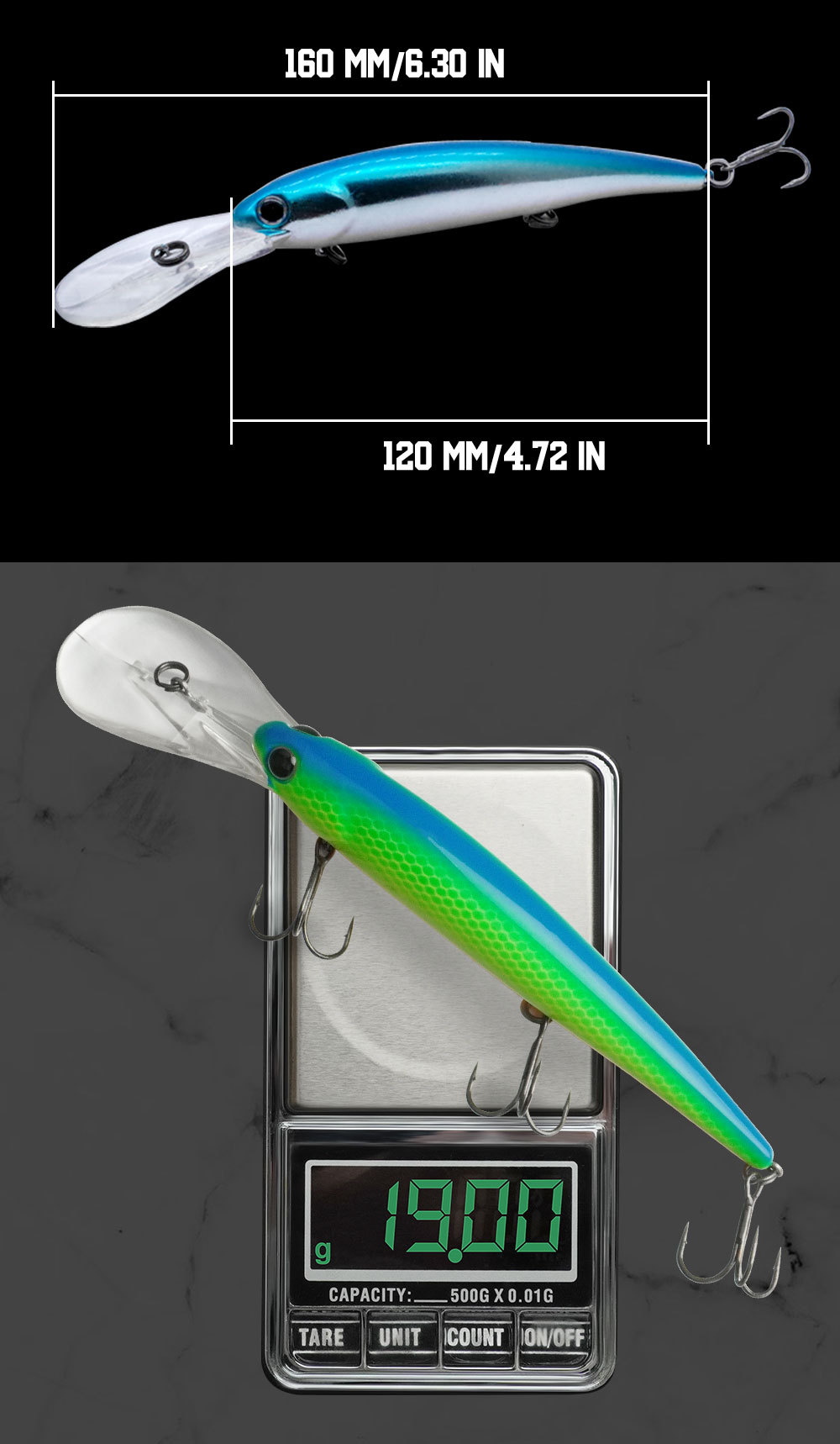 Cheery 20-Color Deep Cornea Trolling Lure 125mm 19g Floating Crankbait for Small Fish Pike Fishing Excellent Visibility – Minnow – view 3