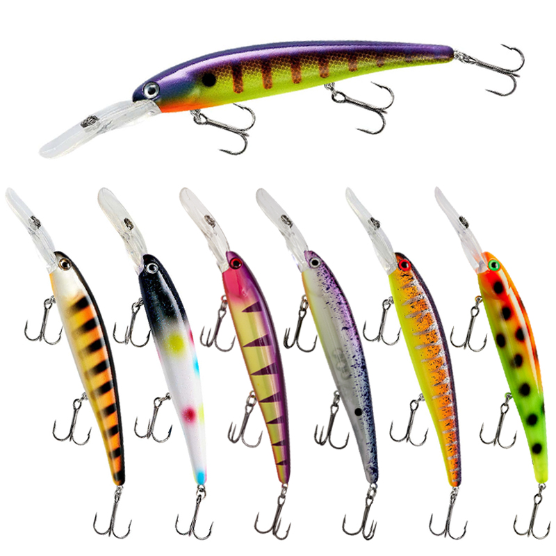 Top Right M062 20g 120mm Bandit Walleye Deep Diver Floating Minnow Lure ABS Artificial Jerkbait for Bass Pike Fishing in Rivers – Minnow – view 2