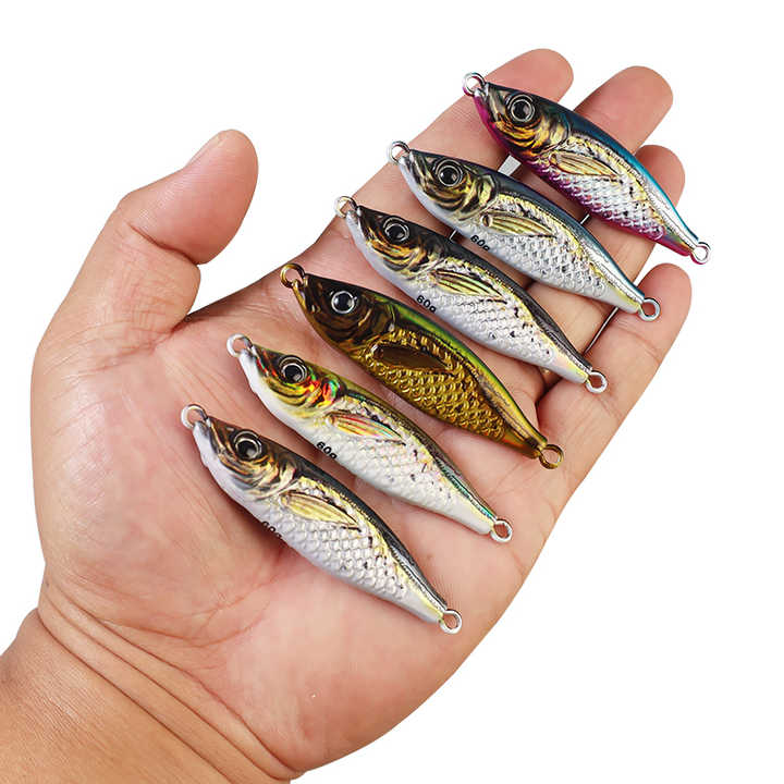 Cheery Palmer 60g 3D Colorful Printed Jigging Lure Metal Spoon Lure Artificial Hard Bait for Slow Fishing – Metal Lure – view 5