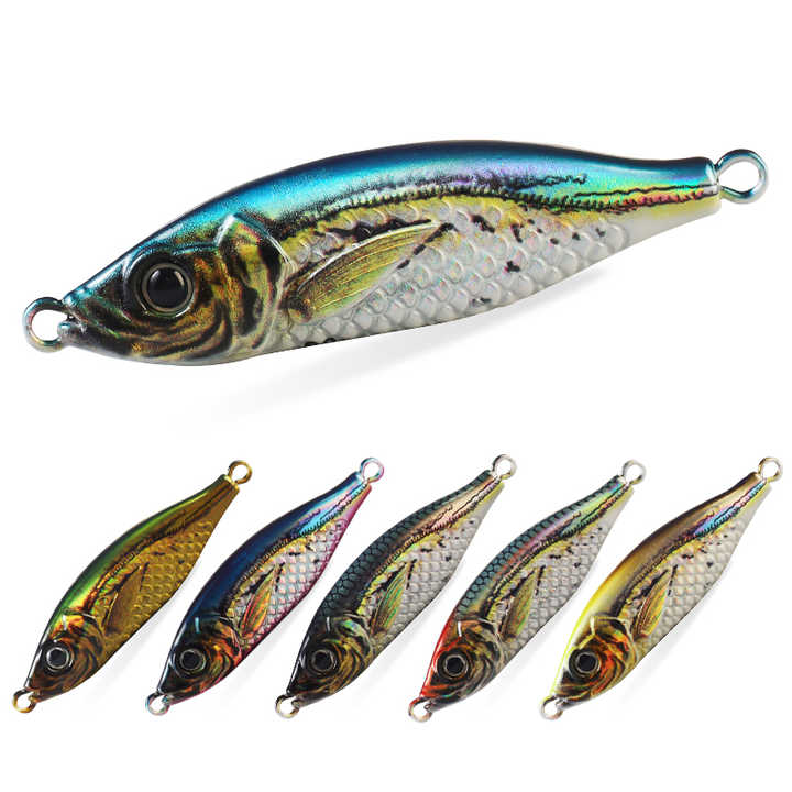 Cheery Palmer 60g 3D Colorful Printed Jigging Lure Metal Spoon Lure Artificial Hard Bait for Slow Fishing – Metal Lure – view 2