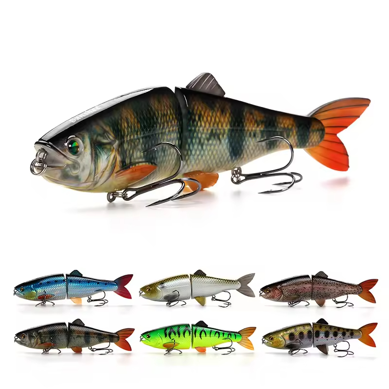 Cheery Gliding Bait Jointed Swimming Lure with Hook for Trolling Suit Jig Bait Fishing Kit for Perch and Bream in River – Swimbait – view 1