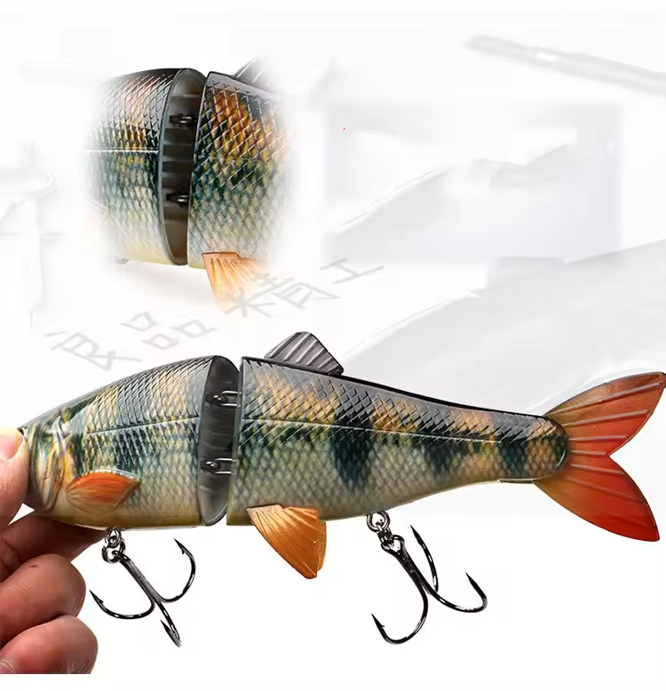 Cheery Gliding Bait Jointed Swimming Lure with Hook for Trolling Suit Jig Bait Fishing Kit for Perch and Bream in River – Swimbait – view 3
