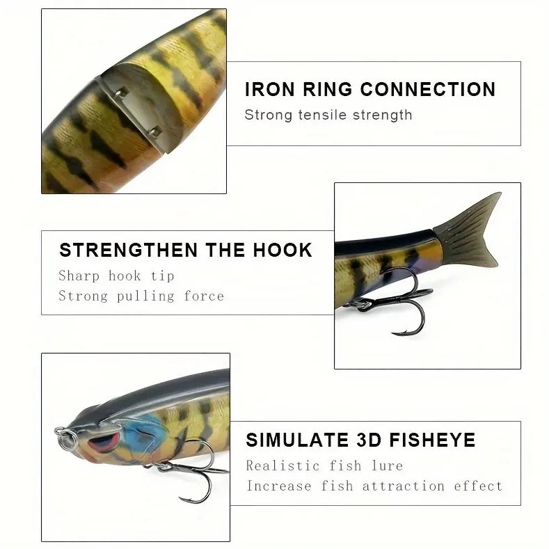 Cheery Lvde 18 Centimeter 65.5g Single Jointed ABS Gliding Fish Sinking Lure Big Game Trout Bass Fishing Swim Bait – Swimbait – view 5