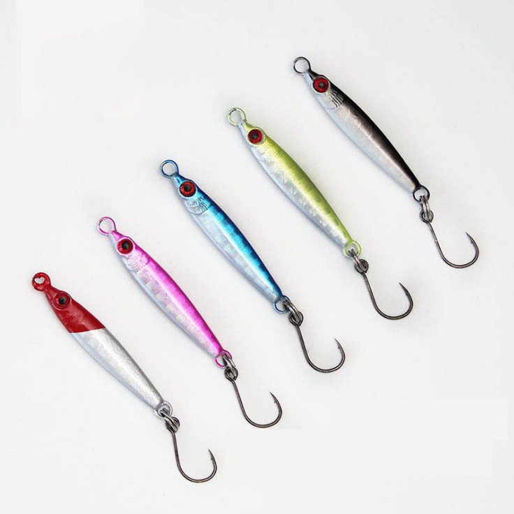 Cheery Mini Jig Fishing Lure 3G 5G Spinnerbait Spoon Small Metal Ice Fishing Jigs for Trout Bass Made of Durable Silicone – Metal Lure – view 1