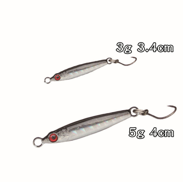 Cheery Mini Jig Fishing Lure 3G 5G Spinnerbait Spoon Small Metal Ice Fishing Jigs for Trout Bass Made of Durable Silicone – Metal Lure – view 2