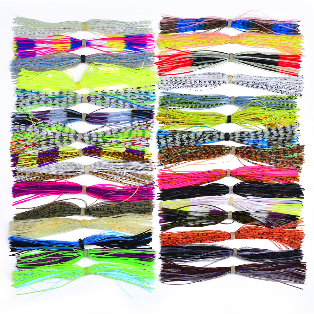 Cheery Novelty 50-Stock Silicone Clamp Skirt Fishing Lure Accessories Replacement Spinnerbait for Marlin for River Position – Octopus Skirt – view 2