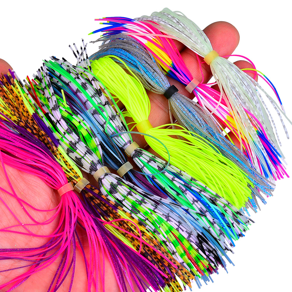 Cheery Novelty 50-Stock Silicone Clamp Skirt Fishing Lure Accessories Replacement Spinnerbait for Marlin for River Position – Octopus Skirt – view 1