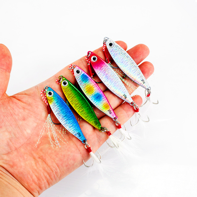 Cheery New Style Big 7g 10g 15g 20g Saltwater Tuna Hard Plastic Lure Artificial Isca Pesca Bass Fish Slice Made Silicone River – Metal Lure – view 2