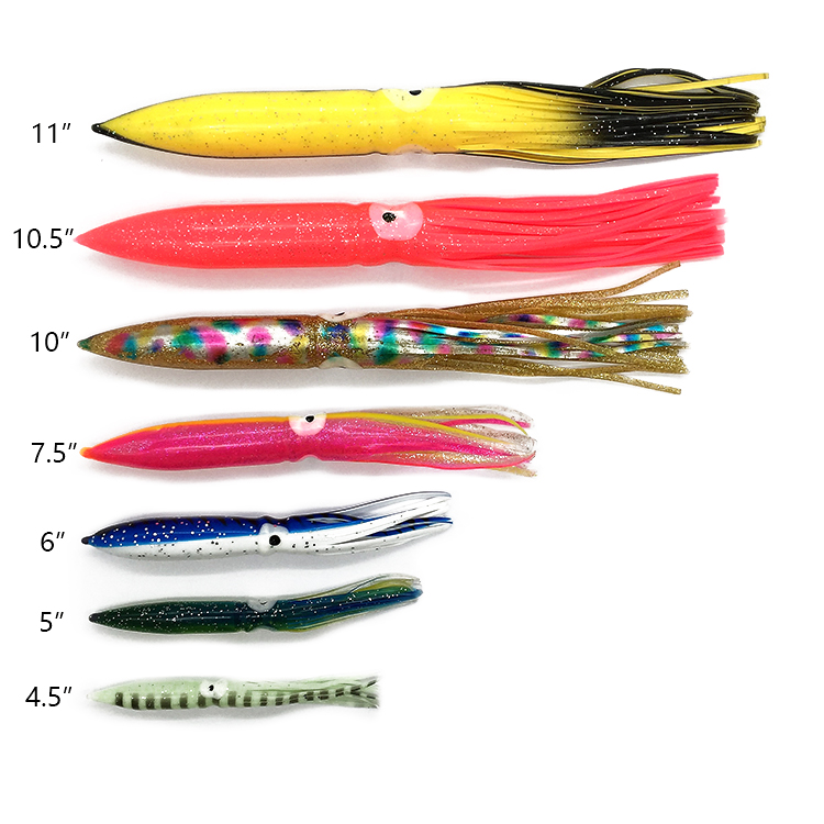 Cheery 9 Inch Artificial Soft Bait Trolling Lure Fishing Tackle for Tuna & Marlin PVC Octopus & Squid for River Use – Octopus Skirt – view 2