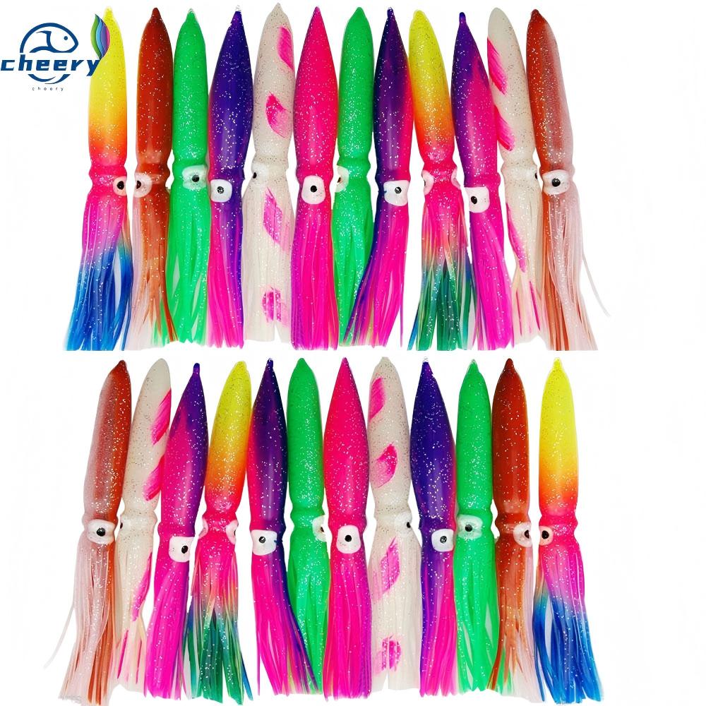 Cheery 9 Inch Artificial Soft Bait Trolling Lure Fishing Tackle for Tuna & Marlin PVC Octopus & Squid for River Use – Octopus Skirt – view 1