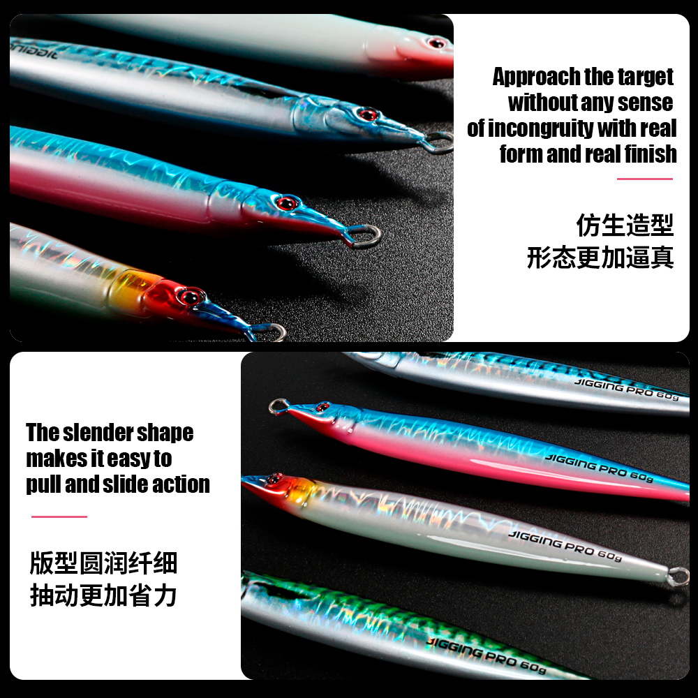 Professional Cheery Machine 60g 80g 100g Slow Speed Jigging Lure Glow Dark 3D Design Made Durable Silicone for Saltwater Fishing – Metal Lure – view 5
