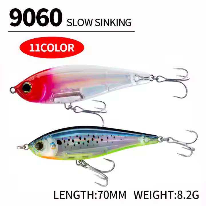 Cheery New 70mm 8.2g Slowly Sinking 3D Fishing Lures Saltwater Pesca Artificial Bait for River Fishing – Pencil – view 3