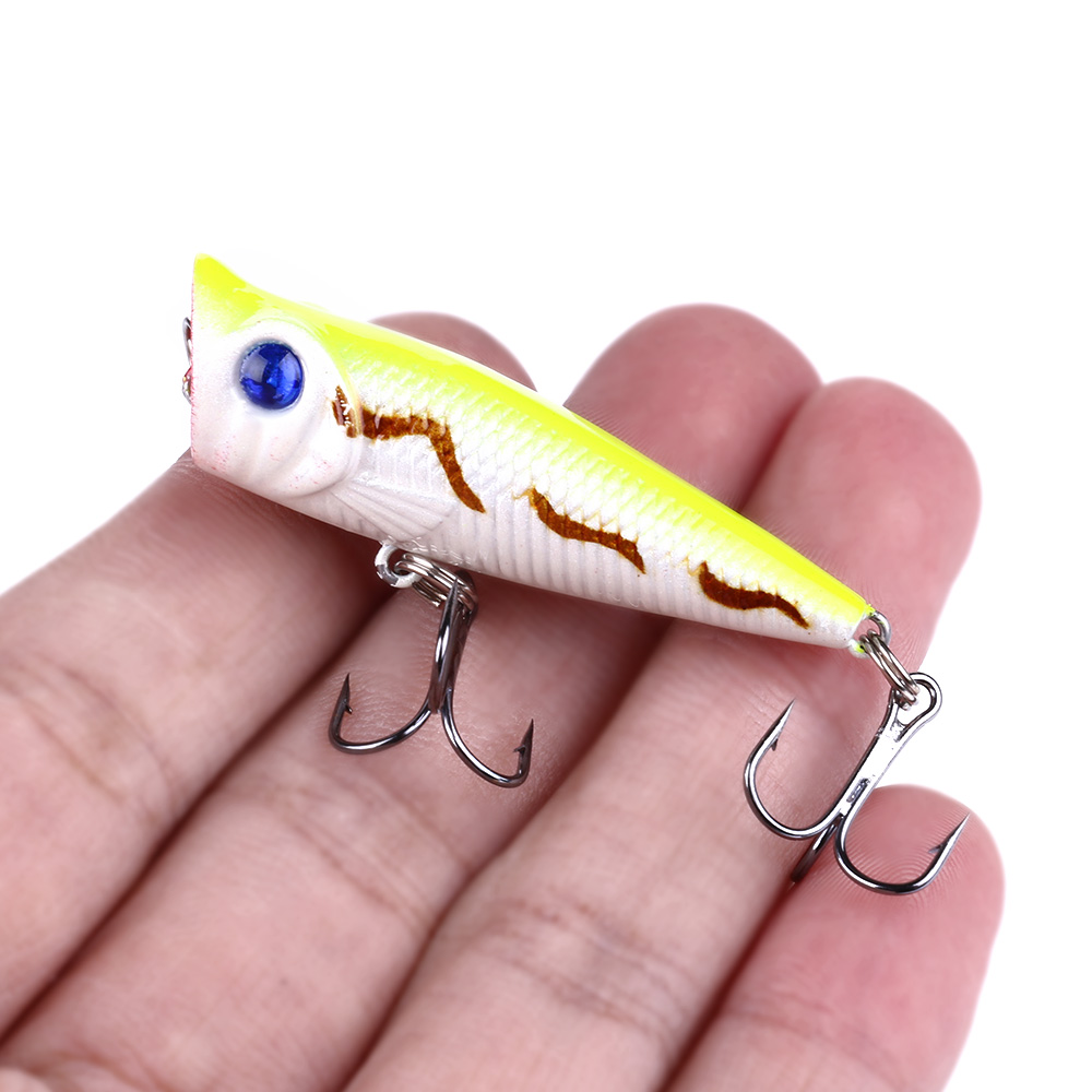 Cheery 5 Centimeter -4.9 Gram Hard Plastic Bait ABS Pop Art Water Fishing Artificial Bait Printed for Salt Water River Use – Popper – view 4