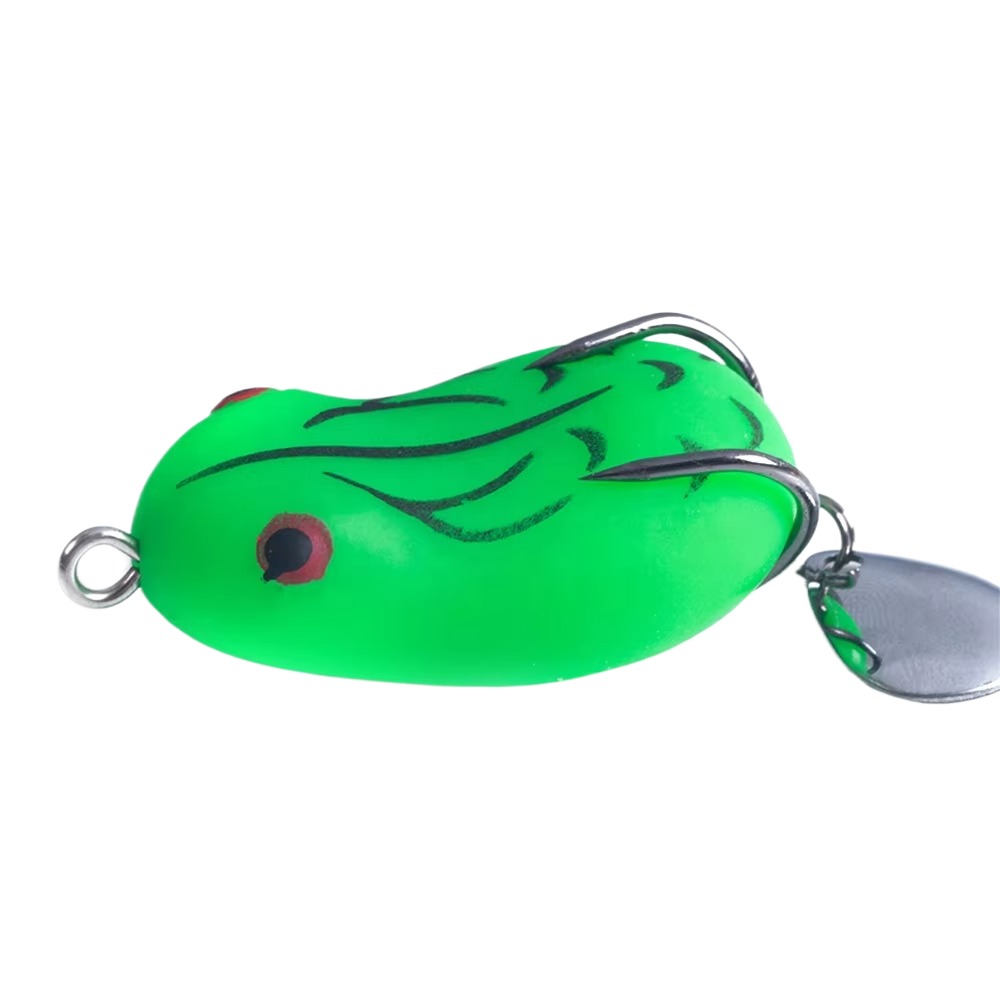 Cheery 4.5cm/5.4G 5cm/11.5G Top Water Frog Soft Bait Artificial Silicone with Double Hook for River Fishing – Frog – view 1