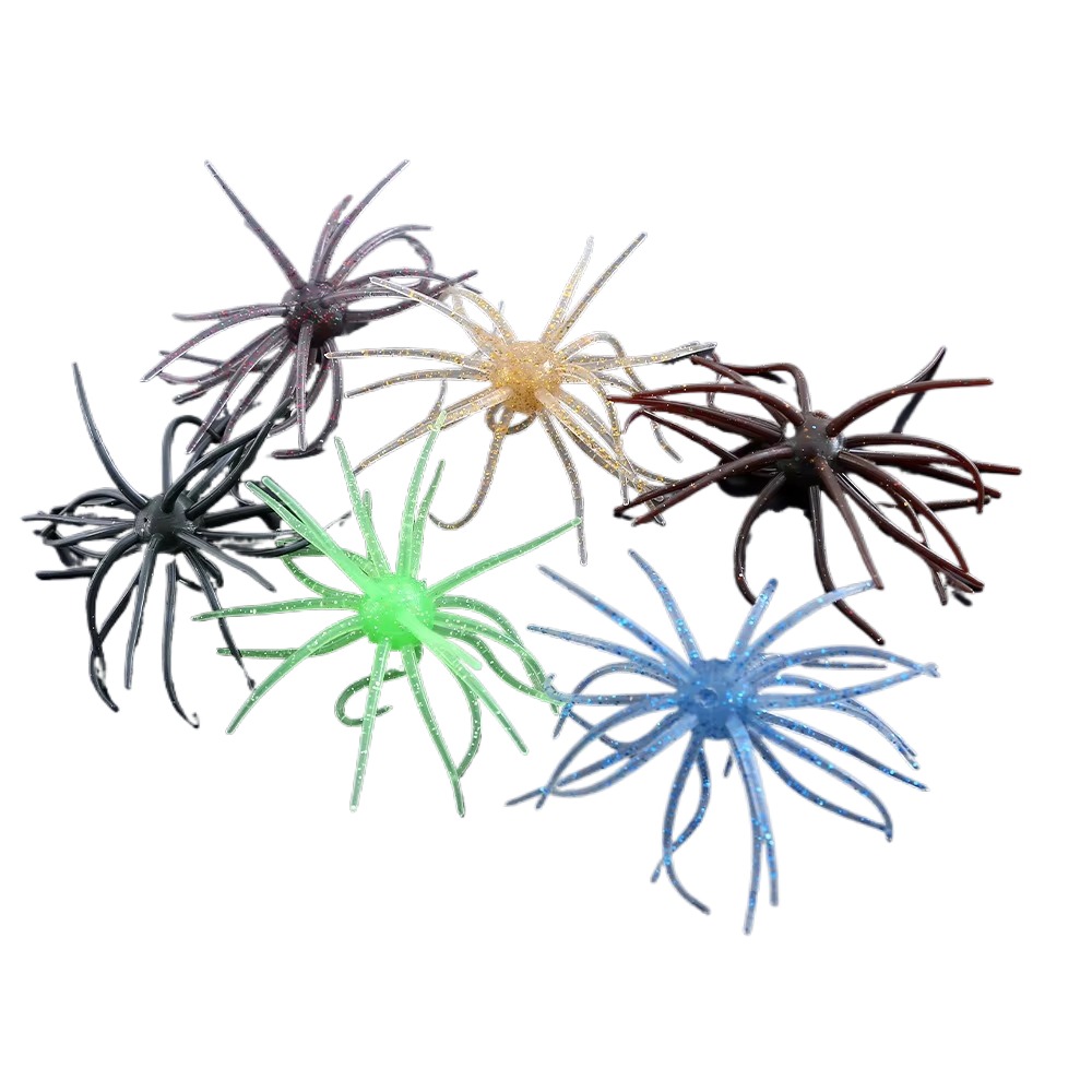 Cheery Bait Sea Urchin Soft PVC Printed Artificial Fish for Carp Bass Mandarin Tilapia-Fly Fishing Topwater/Midwater Lure – Worms & Grubs – view 4
