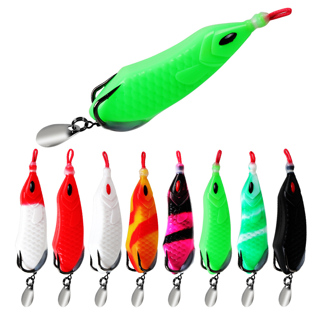 Cheery Fishing 10g/16g Frog Lure Artificial Soft Bait with Blood Trough Hook for Carp Bass Trout Species – Frog – view 1