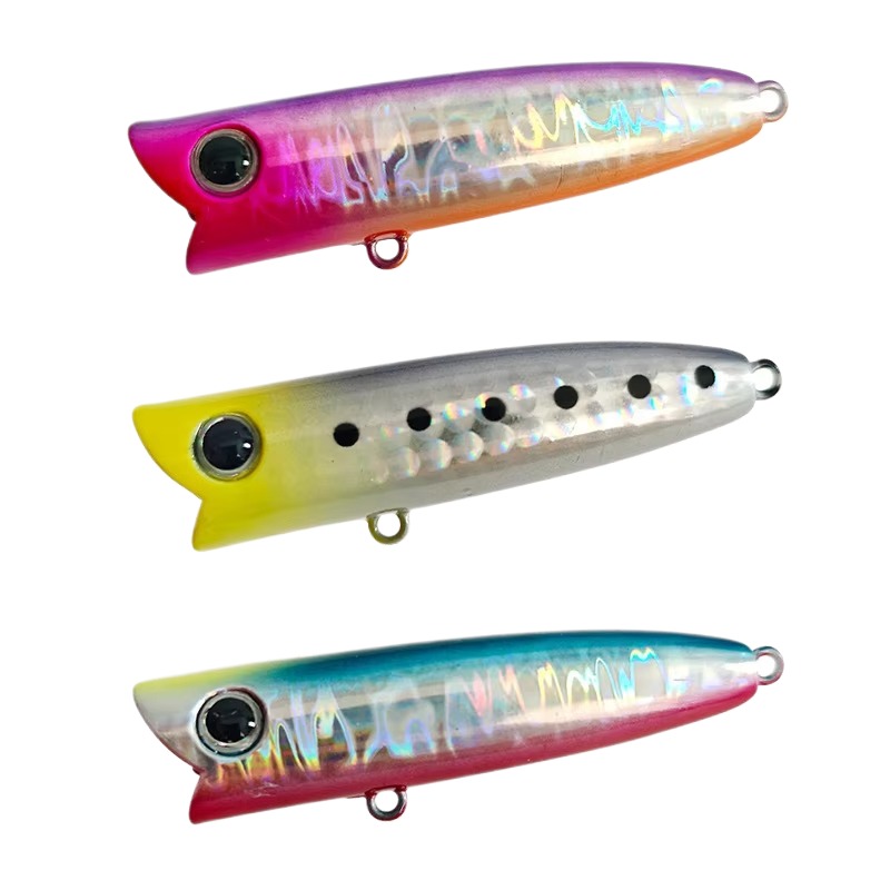 Cheery 10 Color 6cm/7G AC60 Popper Bait Topwater Carp Bass Wobble Crank Bait Hard Japanese Artificial Bait for Lure Fishing – Popper – view 2