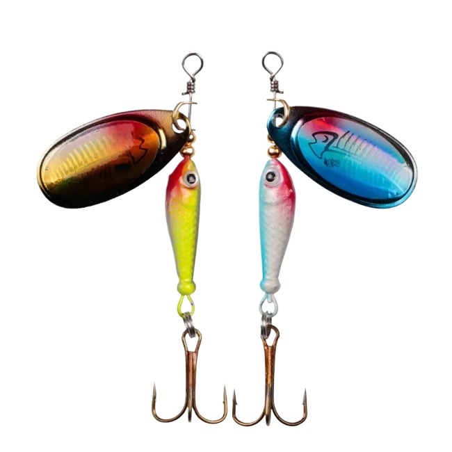 Cheery Spoon Printed Carp Bait Artificial Hard Bait with Treble Hook and Wobble Feeder Metal Bait for Fishing – Metal Lure – view 2