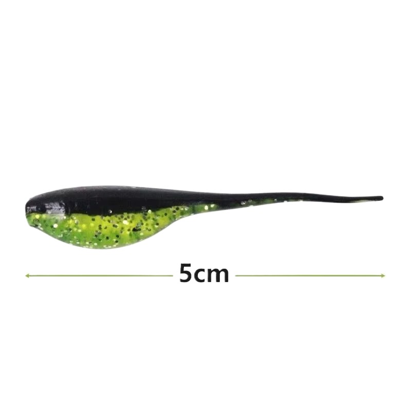Cheery Mini Tadpole Bait 50mm 0.7G PVC Worm Bait with Needle Tail Small Artificial Soft Plastic Bait for River Fishing – Worms & Grubs – view 3