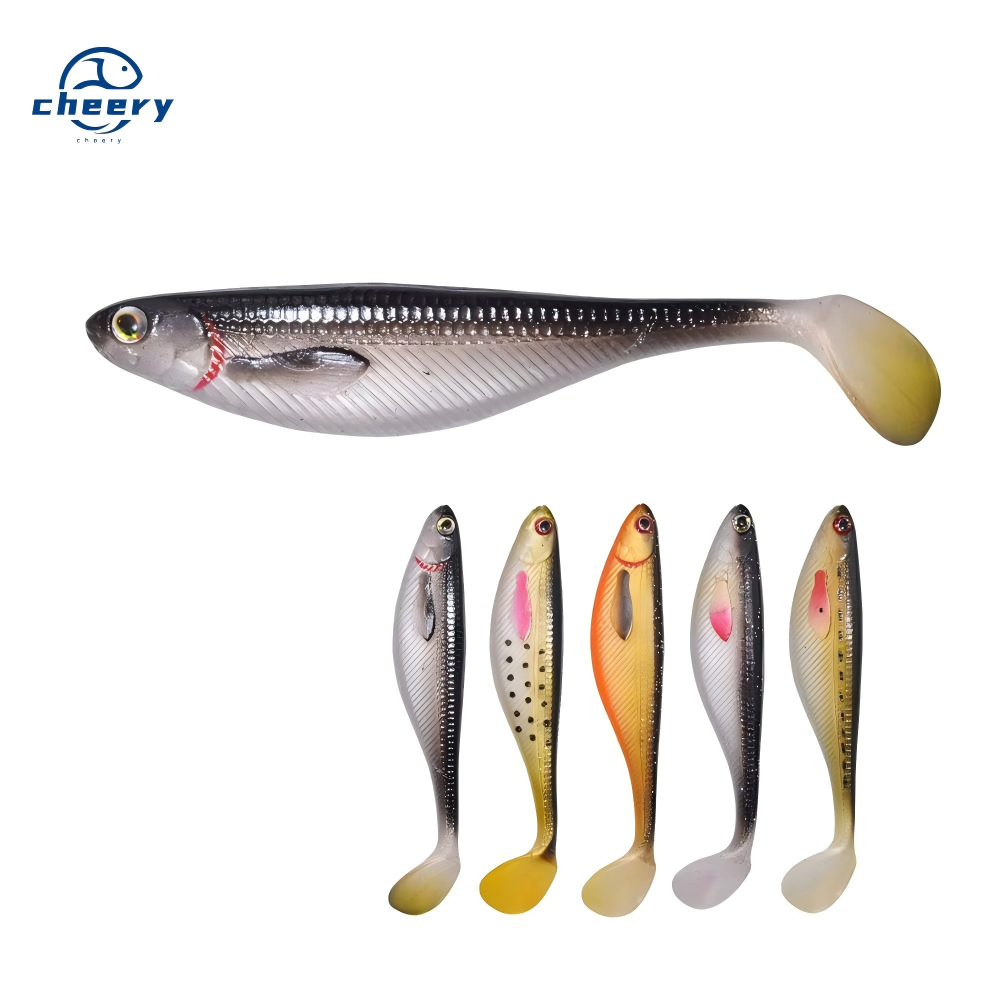 Cheery 100mm 6g Soft Fish Lure Custom Colors 3pcs Pack for Ocean Boat Lake Stream Fishing – Worms & Grubs – view 1