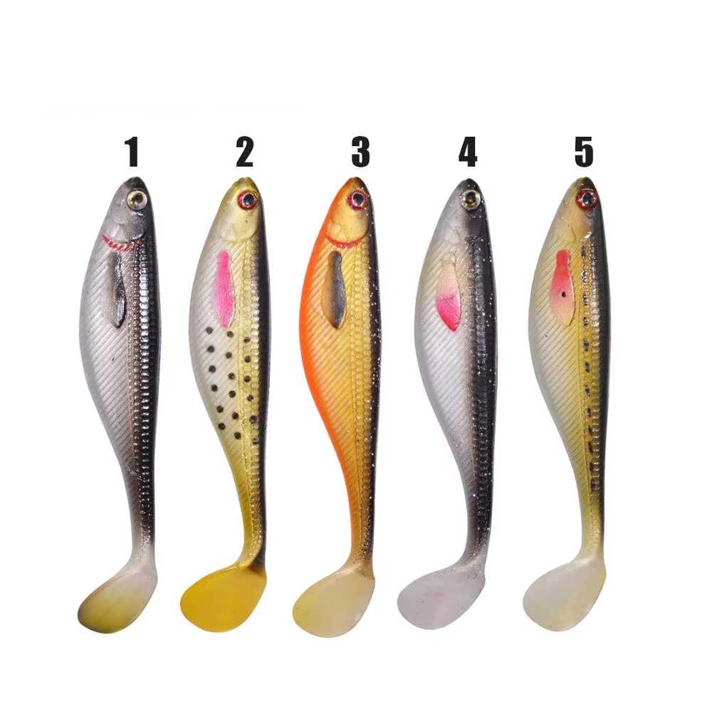 Cheery 100mm 6g Soft Fish Lure Custom Colors 3pcs Pack for Ocean Boat Lake Stream Fishing – Worms & Grubs – view 4