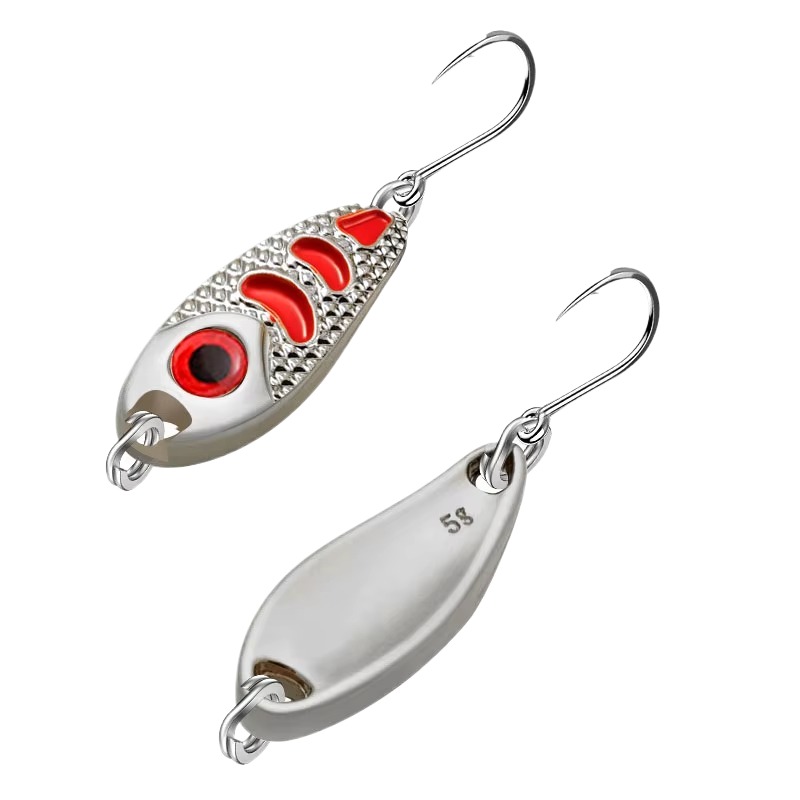 Cheery Small Shape Hard Metal Bait Upper Right Sp314 Sequin Spinner with Strong Hook for River Fishing Made of Durable Silicone – Fishing Lure – view 3