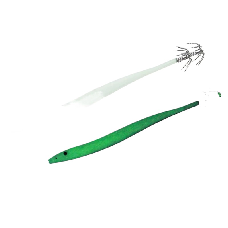 Cheery Shrimp Plastic Shrimp Hairtail Bait Umbrella Hook Squid Hard Baits Printed Condition for Marlin Target – Worms & Grubs – view 3