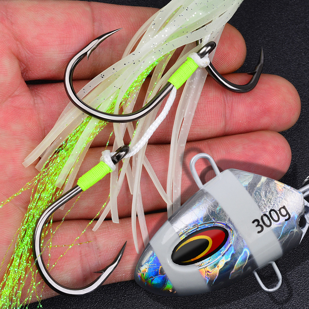 Cheery 100g-300g Squid Hook Soft Octopus Lure Boat Fishing Bait Slow Jigging with Lead Head Deep Sea Fish Lure – Metal Lure – view 5