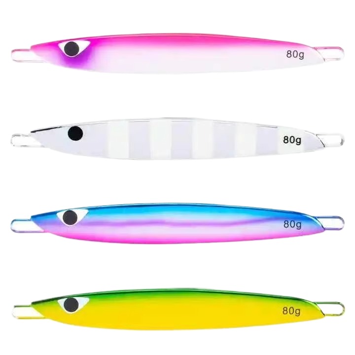 Cheery GS New OEM Slow Pitch Jigging Fishing Lure 60g 80g 130g 150g Metal Fast Sinking Jigs UV Glow Bait Electroplating – Metal Lure – view 1