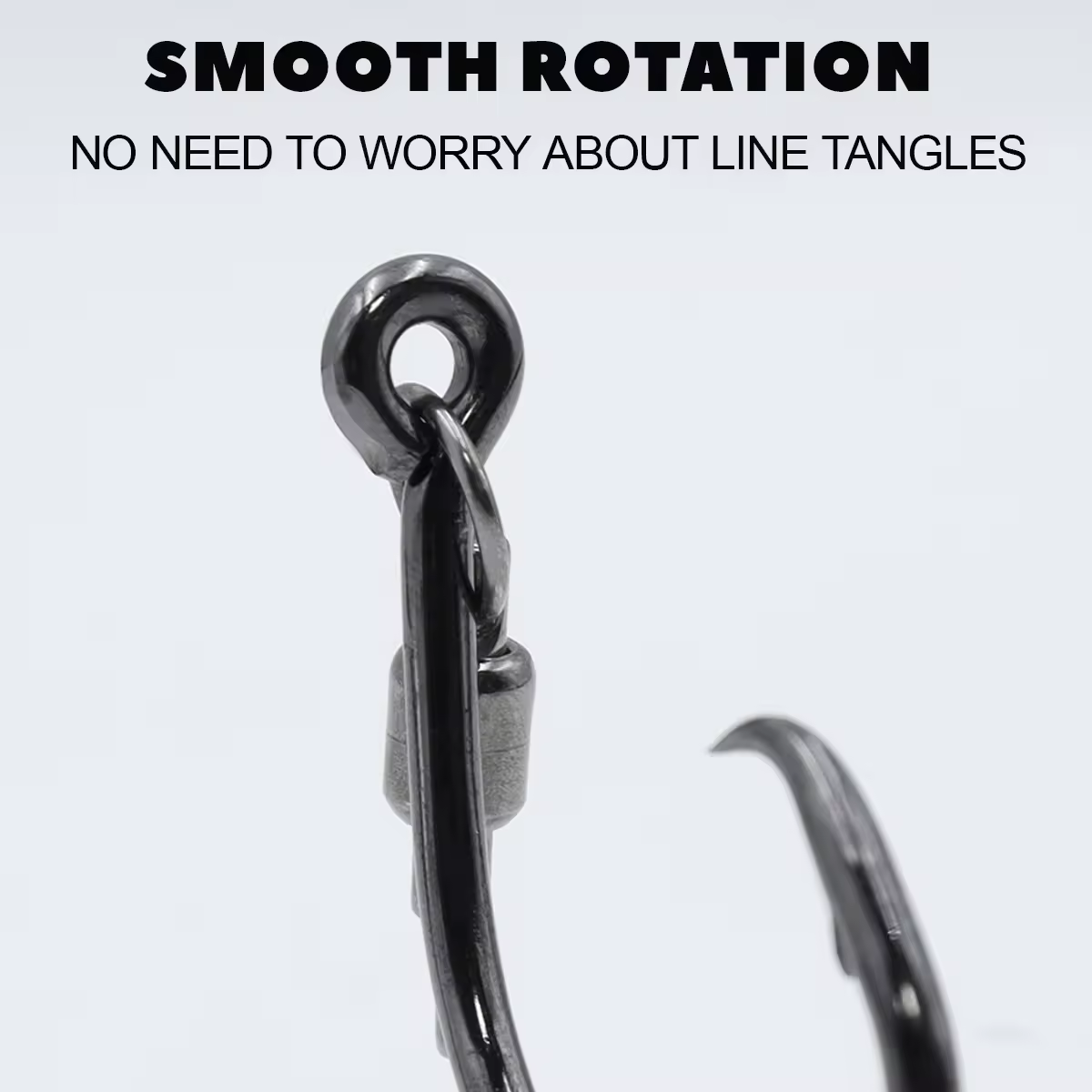 New Cheery High Carbon Steel Offset Circle Hooks 6/0 8/0 10/0 Sizes for Saltwater Float Fishing Big Game Tuna Sea Fishing Swivel – Fishhook – view 5