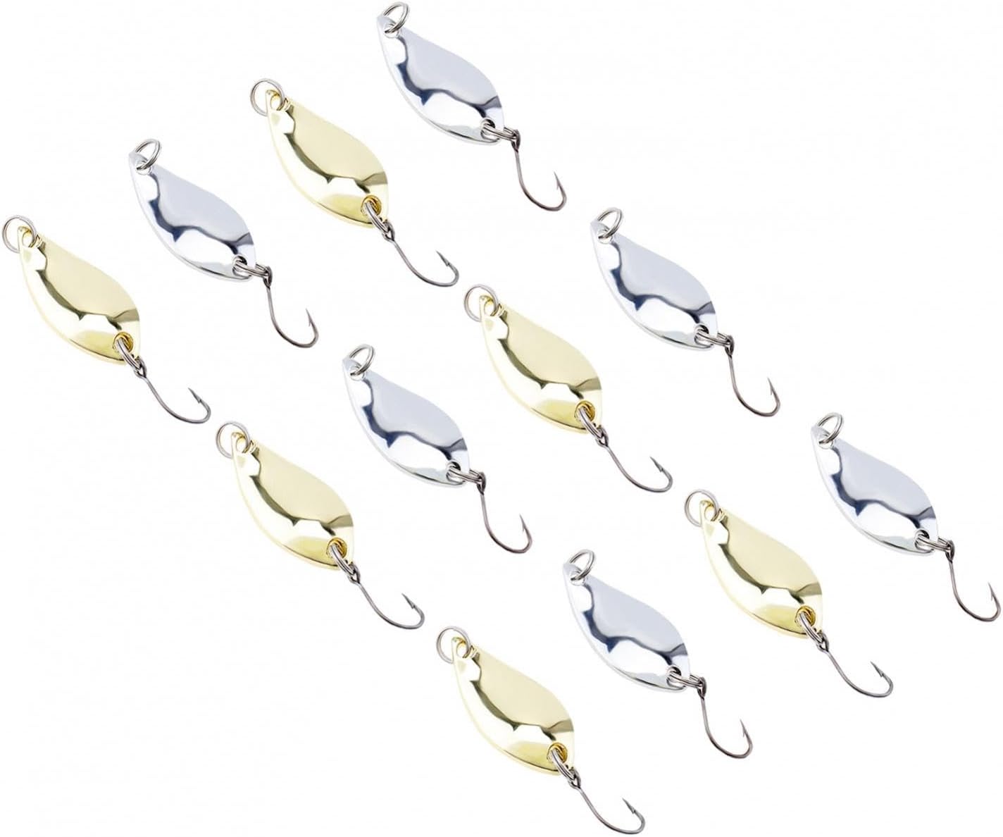 Cheery Steel Hook Lure Set for Bass Trout Catfish Hard Metal Saltwater and Freshwater Fishing Spoons Lures – Metal Lure – view 4