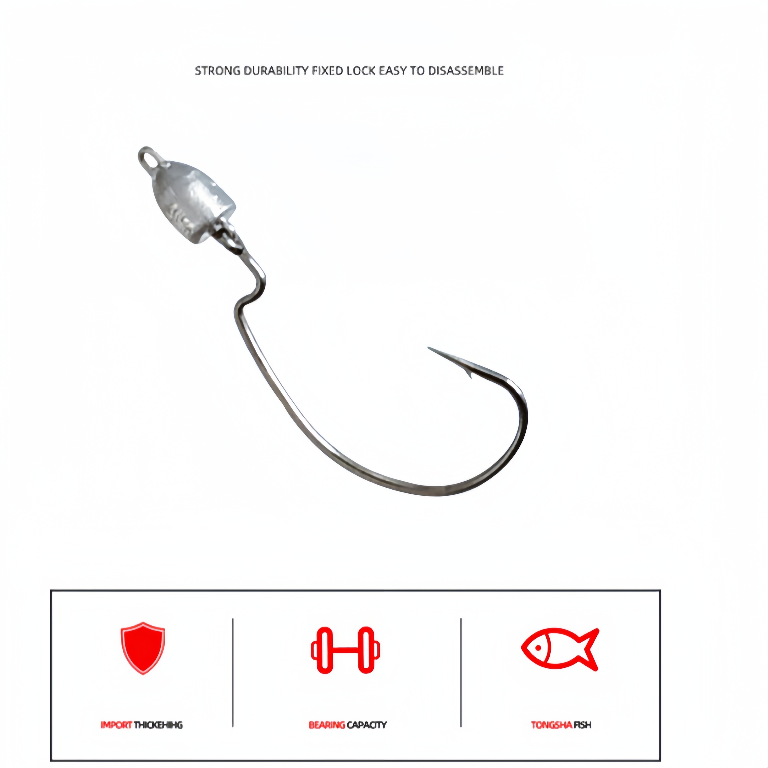 Cheery Brand Swimbait Hooks 3.5g 5g 10g Bullet Jig Heads for Bass Fishing Texas Rig Hook Saltwater Freshwater Lures – Fishhook – view 2