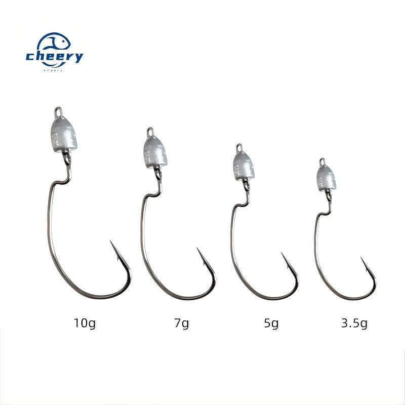 Cheery Brand Swimbait Hooks 3.5g 5g 10g Bullet Jig Heads for Bass Fishing Texas Rig Hook Saltwater Freshwater Lures – Fishhook – view 1