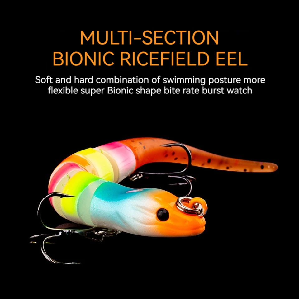 Cheery New 12cm 12G Swing Eel Bait 7 Hard ABS Lizard Crank Bait Printed Fishing Tackle for Lure Fishing – Swimbait – view 2