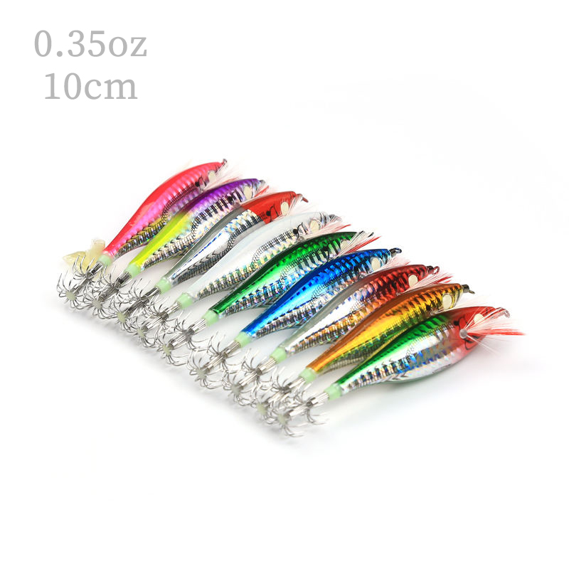 Cheery Luminous ABS Octopus Fishing Wobbler Colorful Artificial Glow Shrimp Squid Jigs for Ocean Boat Fishing – Metal Lure – view 1