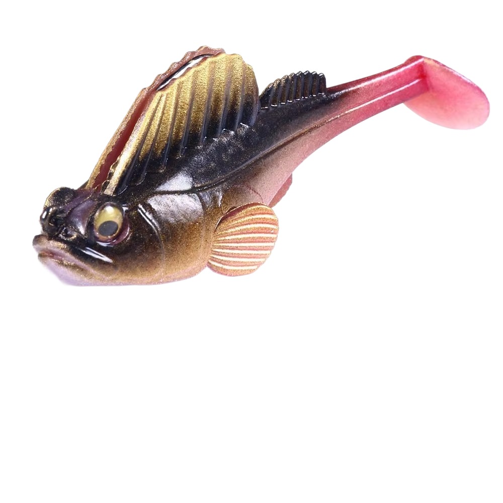 Cheery 75mm Bass Pike Bait 14.2G PVC Soft Anti-Hanging Bottom Hook T Tail for Bottom Fishing in River Use – Worms & Grubs – view 1