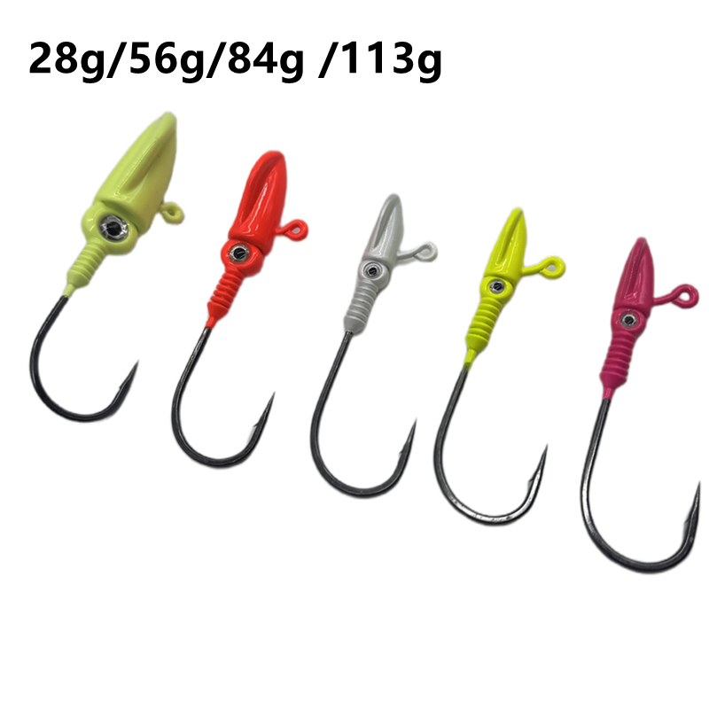 Cheery Luminous Lead Jig Head Well-Balanced Round Lure Worm Swim Bait for Saltwater Fish Sea Fishing Techniques – Metal Lure – view 2