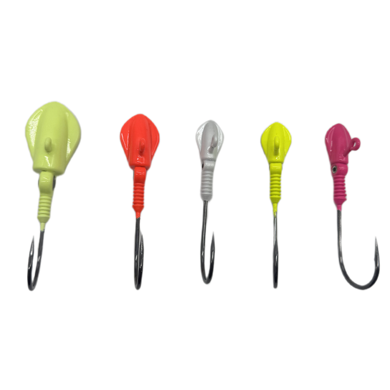 Cheery Luminous Lead Jig Head Well-Balanced Round Lure Worm Swim Bait for Saltwater Fish Sea Fishing Techniques – Metal Lure – view 3