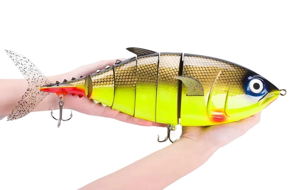 Cheery 16 Inch Trout Fishing Bait 1,000G Multi-Joint ABS Hard Plastic River Sea Fishing Artificial Bait Float Printed Condition – Swimbait – view 4