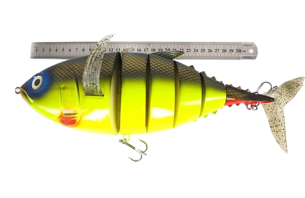 Cheery 16 Inch Trout Fishing Bait 1,000G Multi-Joint ABS Hard Plastic River Sea Fishing Artificial Bait Float Printed Condition – Swimbait – view 5