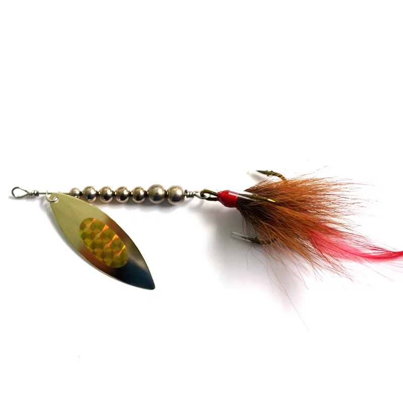 Wholesale Cheery 21g 18mm Multicolor Bass Spinner Baits Factory OEM Lure Fishing Spoons for Perch Trout Rivers Lakes Float – Metal Lure – view 5