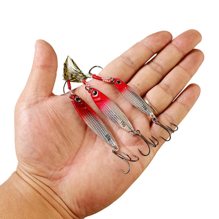 Cheery Palmer 1-1.3cm 3D Eyes Metal Jig Bionic Set 10g 15g 20g Iron Plate Hard Fishing Lures 5pcs Artificial Fishing Lure High – Metal Lure – view 4
