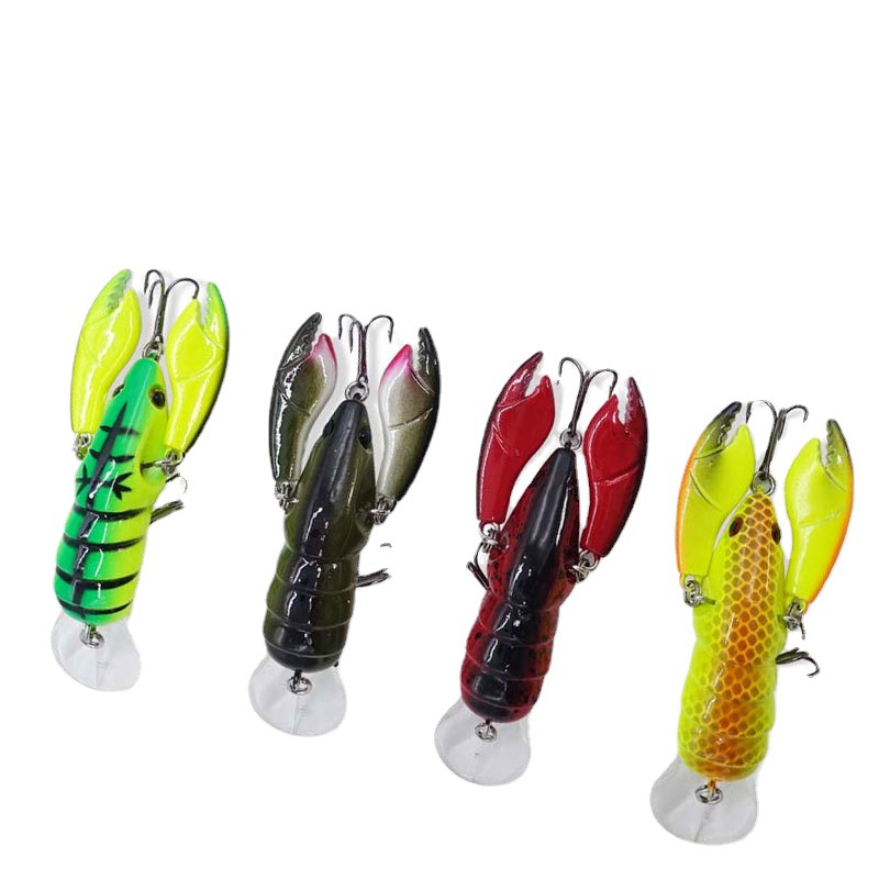 Cross-border Hot-selling Freshwater Crayfish Hard Bait ABS Swing Activity Double Clamp Wholesale River and Lake – Other Hard Lure – view 5